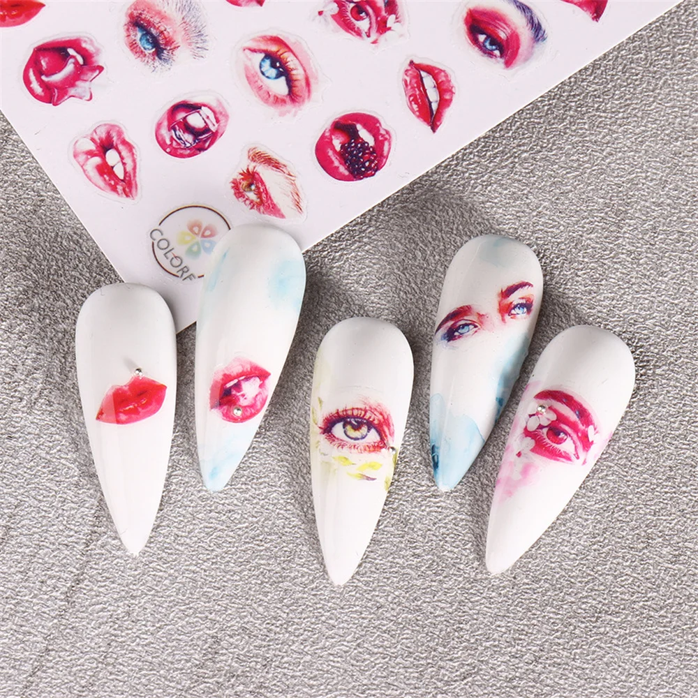 반짝이는 색상 추가 네일 스티커, 아름다운 네일 스티커 만들기, 오래 지속되는 효과, 아름다운 네일 디자인, 네일 아트