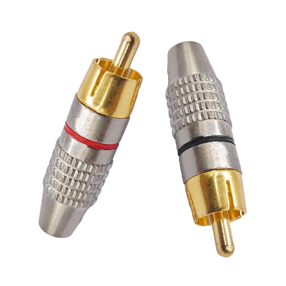 10 PCS Gold Plated RCA AV Locking Connector - Secure Fit, Anti-Oxidation, Hi-Fi Signal for Home Theater/Pro Audio