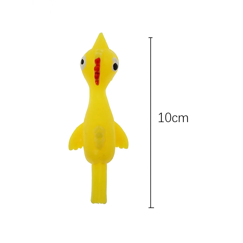 30 Pieces Finger Slingshot Chicken Flick Stretchable Rubber Flying Chicken Toys Kids Birthday Activity Party Games After Party