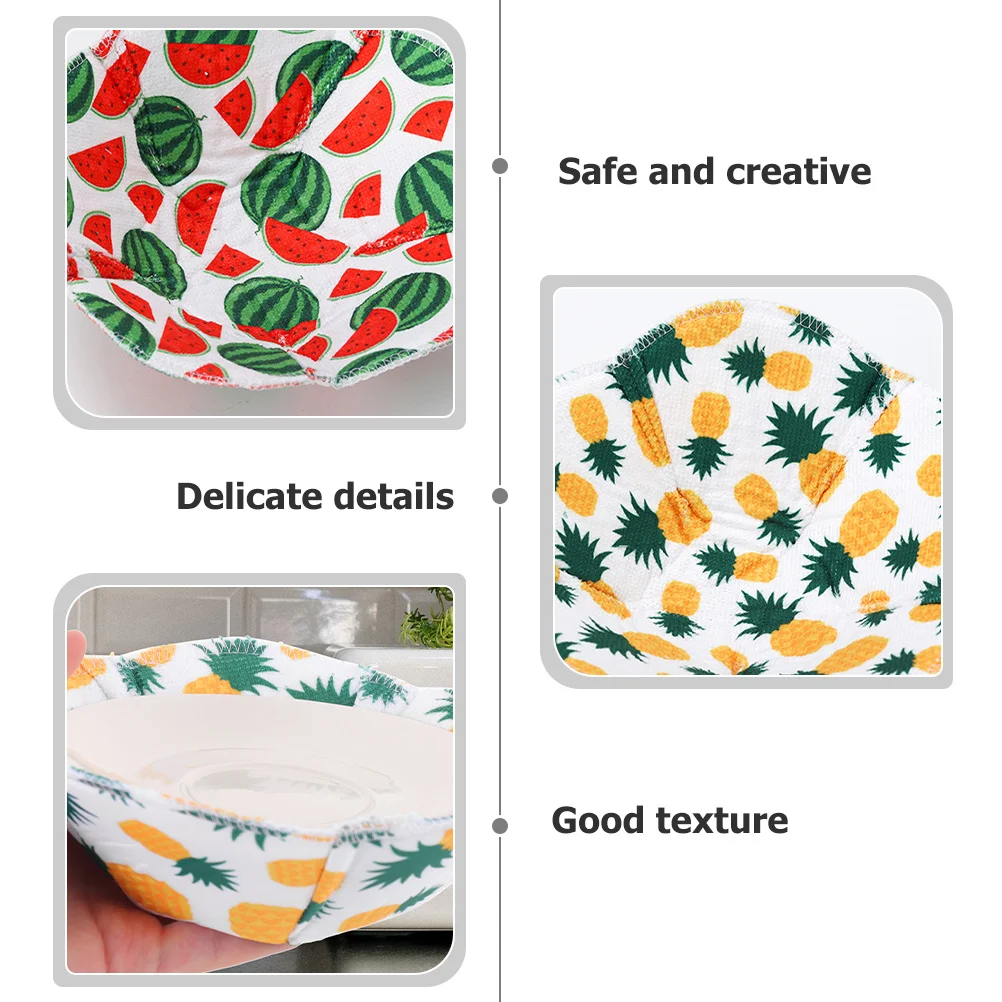 

2pcs Microwave Bowl Holder Insulation Bowl Cover Heat Resistant Kitchen Tool For Ceramic Cups Mugs Soup Bowls Nonslip Plate