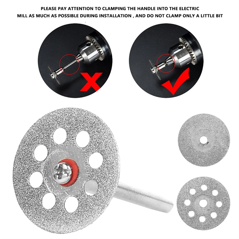 10PC Dremel Tool 22mm Cutting Disc for Rotory Accessories Diamond Grinding Wheel Rotary Circular Saw Blade Abrasive Diamond Disc