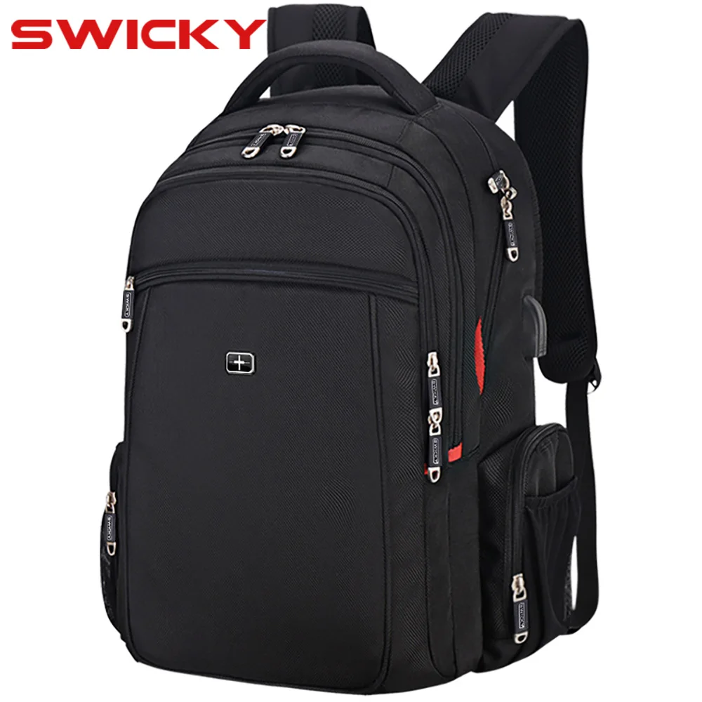 

SWICKY Men Backpack Waterproof Travel Shoulder Bag Business Trip Laptop Backpacks Large Capacity Casual Schoolbag