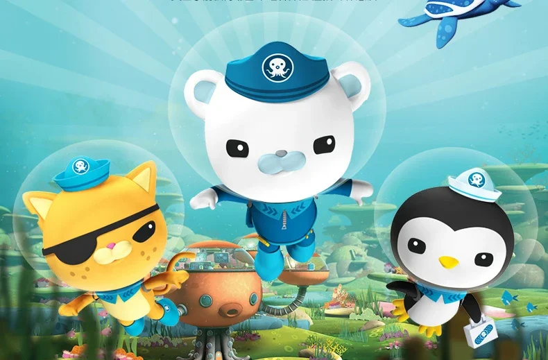 Kwazii Action Figure Scene Model Toy Children Birthday Gifts The Octonauts Octopod Castle Shark Adventure Plsyset Barnacle Peso