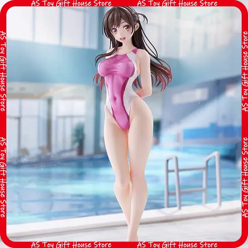 Anime Actionfigur Rent Girlfriend Chizuru Mizuhara in Wettkampf-Schwimmanzug Pose Sammlermodell Puppe Otaku Geschenk für Sammler