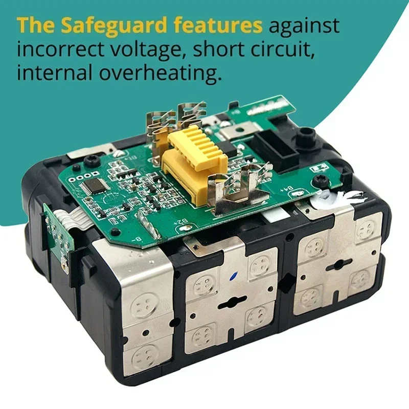 18 فولت 6000 مللي أمبير لبطارية ماكيتا أدوات كهربائية قابلة للشحن مع LED استبدال ليثيوم أيون LXT BL1860B BL1860 BL1850 3A شاحن #4