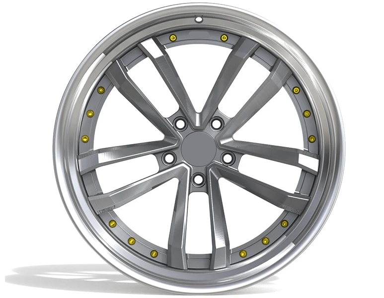 Forged 2 Piece Rim Wheel Deep Lip Custom 6061t6 Car Forged Alloy Wheel 2 Pc Deep Dish Rims 5X112 5X120 5X130 5X114.3