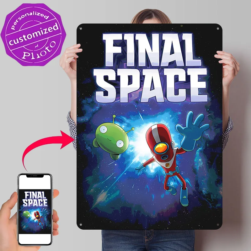 Final Space Cartoon Metal Poster Perfect Gift for Fans Lovers Customized Wall Art Metal Sign for Wand Deko Room Ornaments Decor