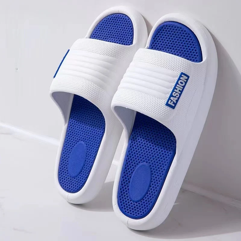 New Man's Summer One Word Slippers Soft Sole Non Slip Home Slippers Adolescent Bathroom Slippers Outdoor Beach Slippers