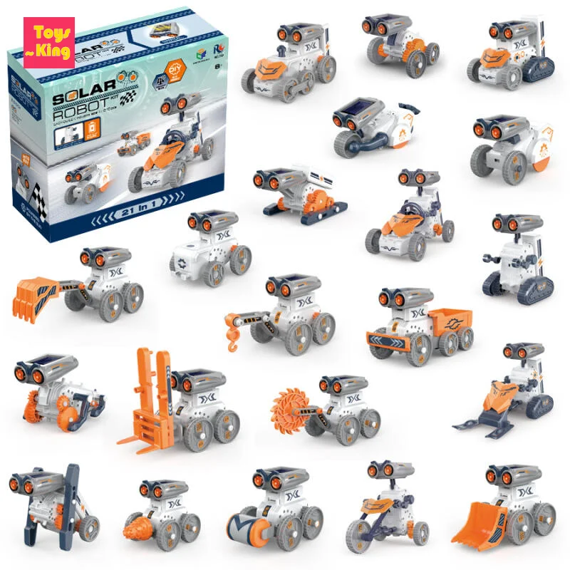 21 em 1 diy robô solar montado crianças brinquedos auto-instalada dupla-drive programação ciência elétrica e educação presentes de natal