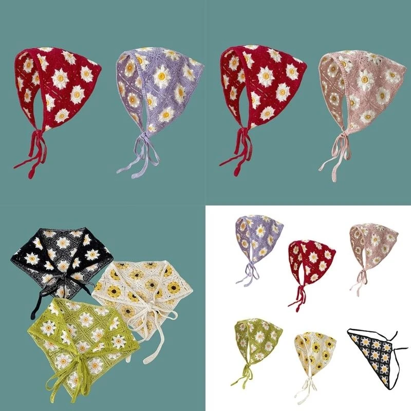 5asd dệt hoa đầu khăn quàng cổ kỳ nghỉ tóc Kerchief đầu cho lễ hội âm nhạc