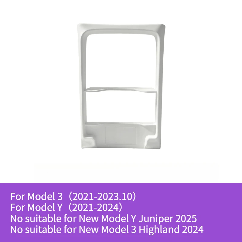 Mittelkonsolen-Abdeckung für Tesla Model 3 Y 2021-2023 Zentrales Bedienfeld Rahmen Aufbewahrungsbox Organizer Brillenhalter Zubehör – Detail 6