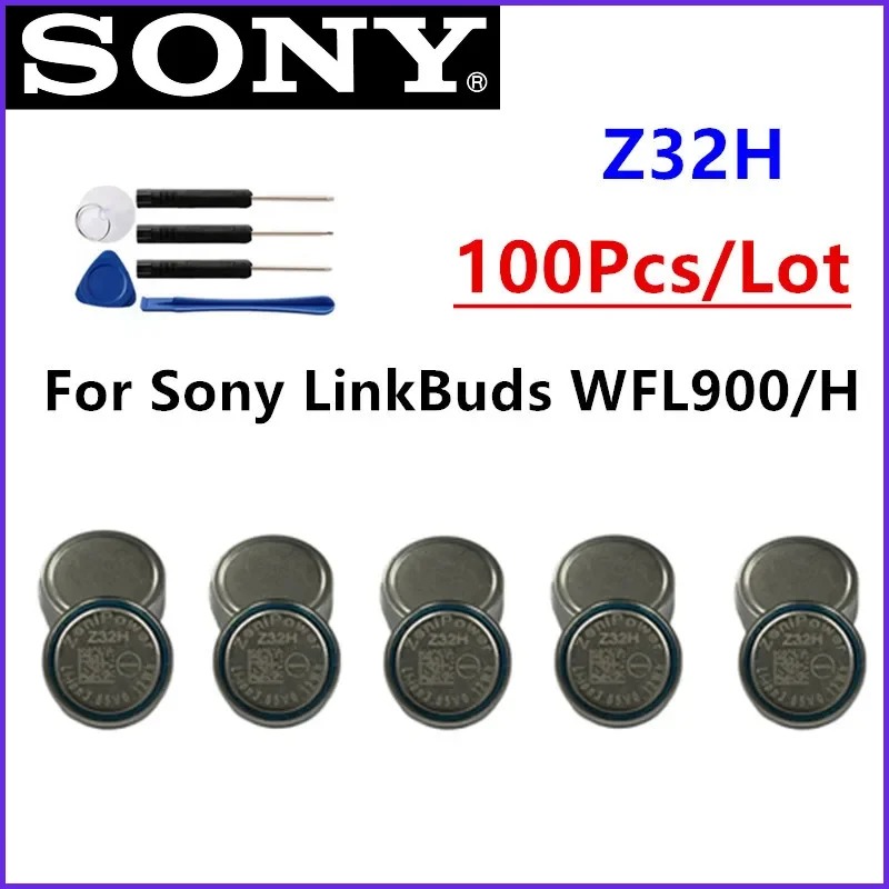 100PCS ZeniPower 0940 Z32H 3.85V Battery for Sony Sony LinkBuds WFL900/H Truly Wireless Earbud Headphones + Tools