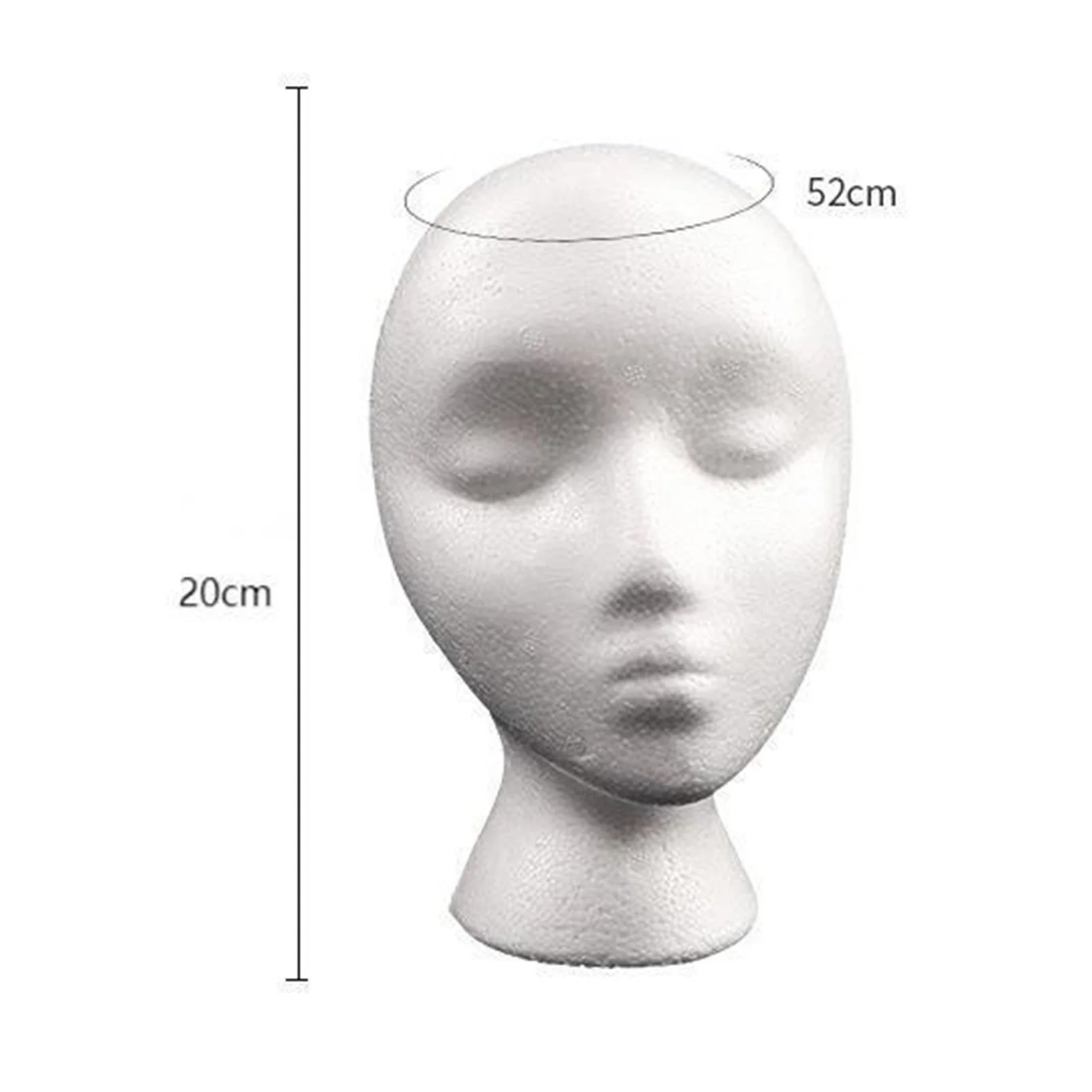 Male Foam Flocking Head Model for Displaying Glasses and Wigs