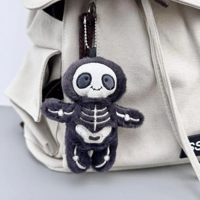 1/2pcs Halloween Funny Skull Mummy Plush Toy Creative Stuffed Doll Keychain Bag Pendant Key Hanging Decor Fun Holiday Gifts