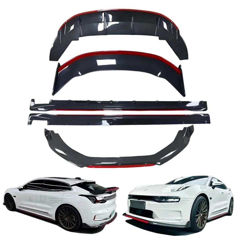 

FR Carbon Fiber Body Kit for Zeekr 001 - Front Lip, Side Skirt, Rear Lip Spoiler with Optional Red & Blue Edges