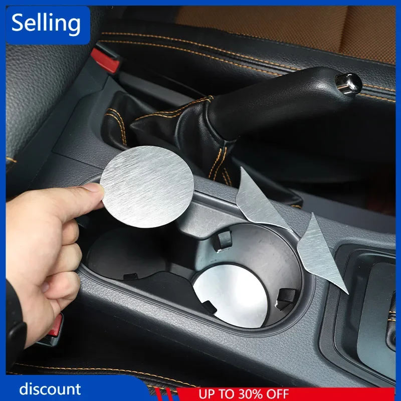 5 pcs Aluminum alloy Car front row Cup Holder Coaster Non slip Pad Mat Sticker For Ford Ranger Wildtrak 2015-2021Car Accessories