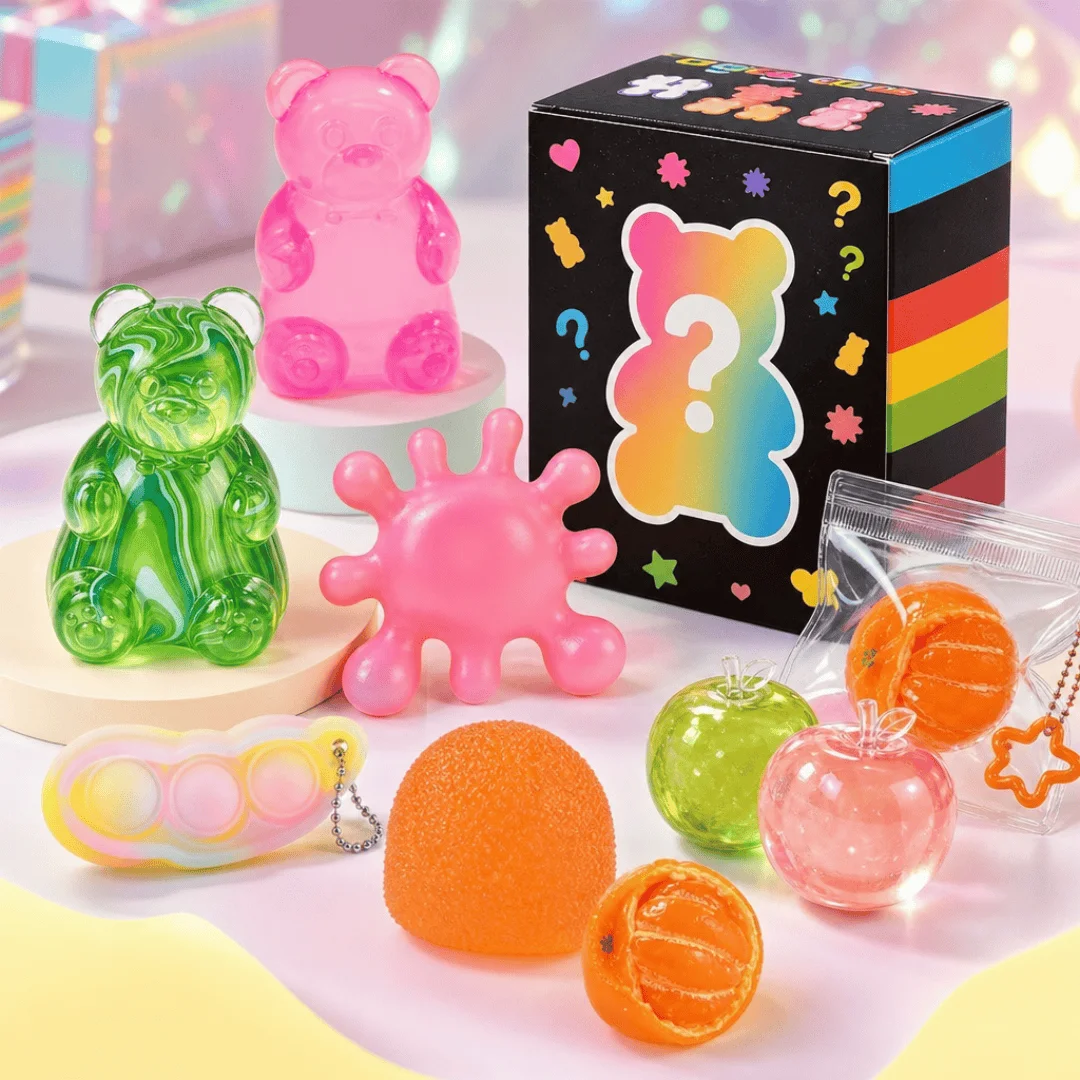 Mini Palm Mystery Blind Box Lovely Cat Claw Mochi Squishy, Mini Simulated Mango Pastry Pinch Toy, Office Desk Squeeze Toy