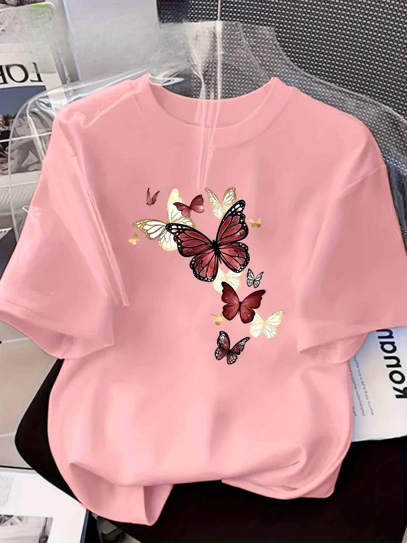 Women's Short Sleeve T-Shirt w - Summer Clothing Essentials Women 评论和价格