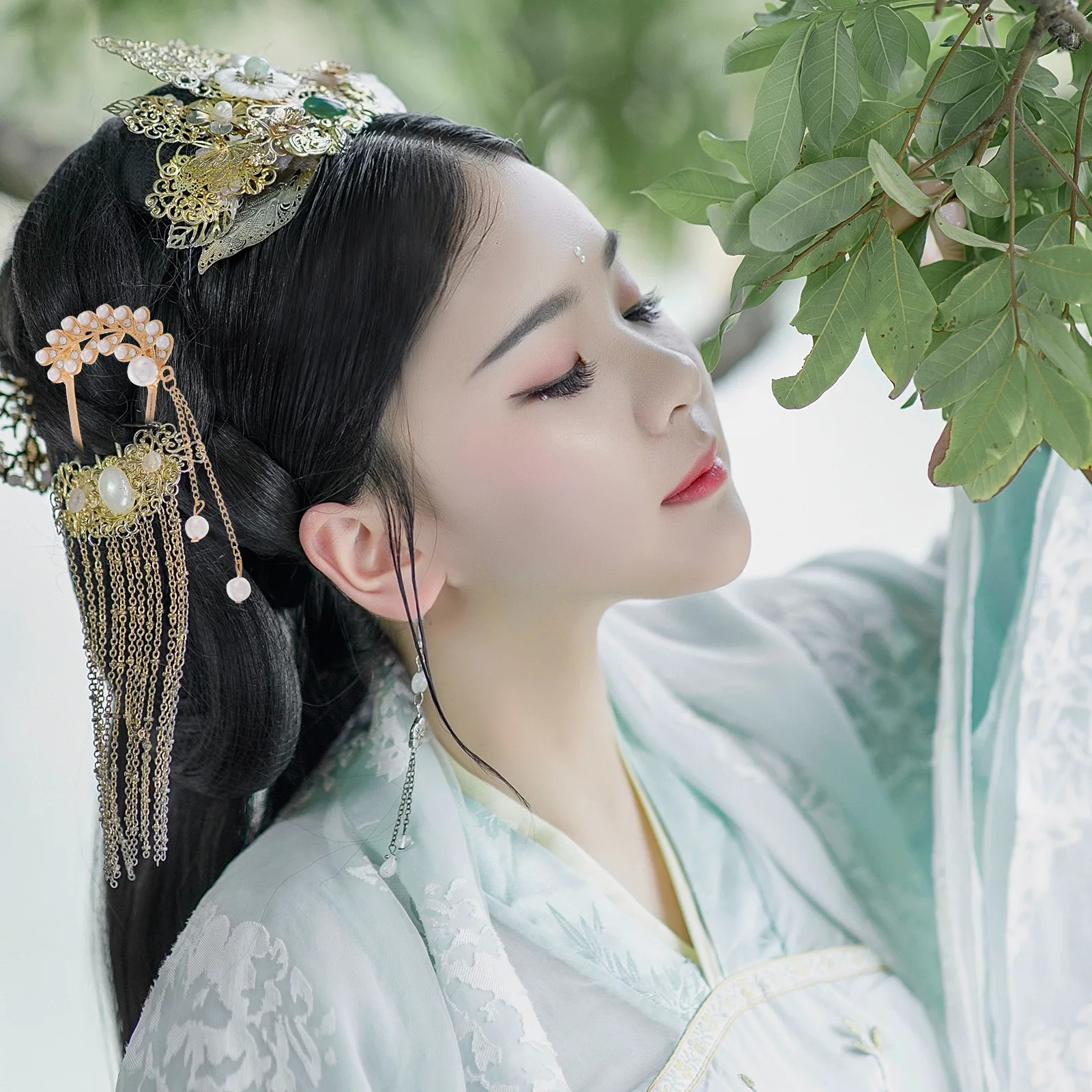 

Stylish Pearl U Shaped Hairpin For Women Elegant Non Slip Fork Bun Hairstyles Accessories Party Wedding Clips Styling Pins