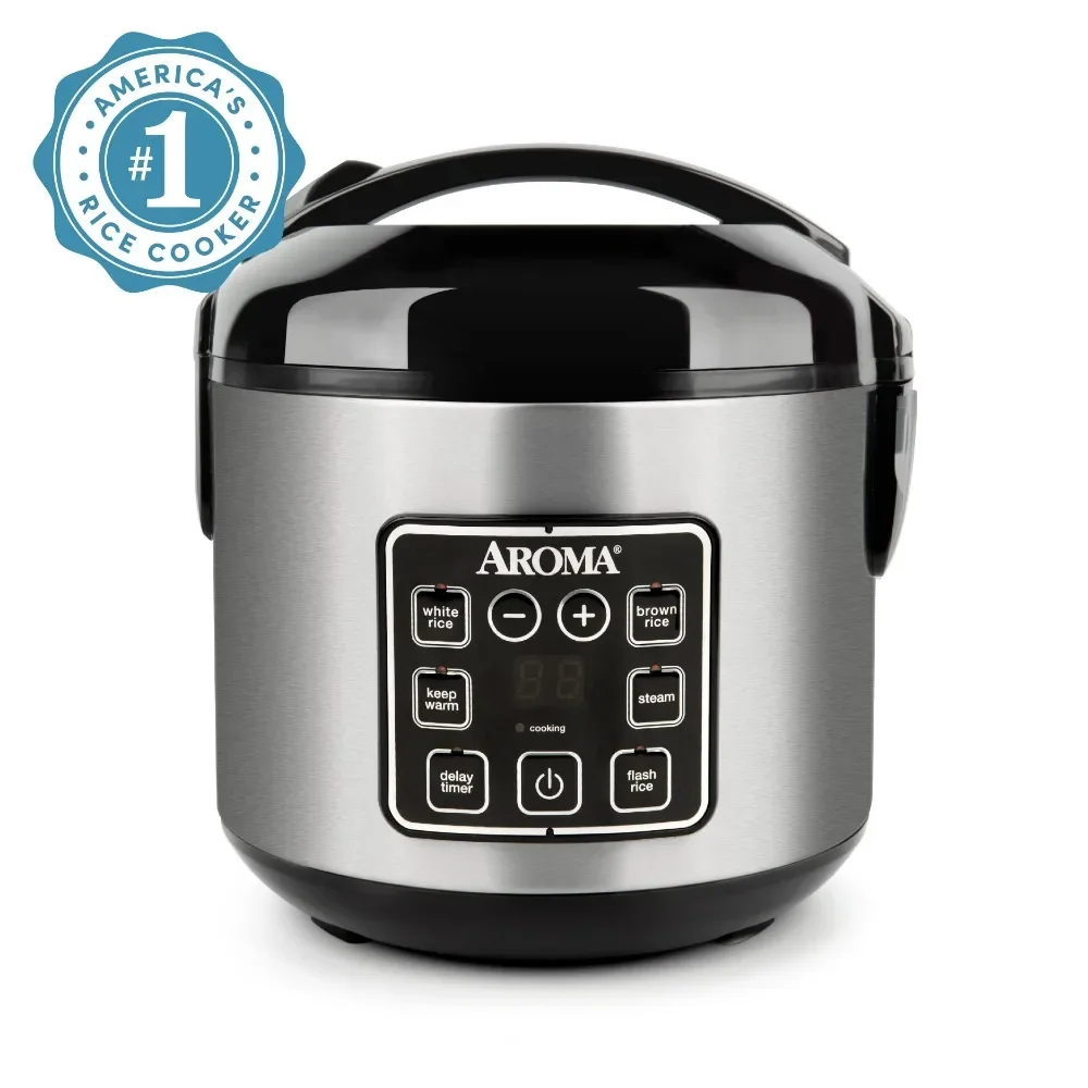 Aroma Arroz e Grão Fogão, 8 Cup Cooked Steamer, New Bonded Granited Coating