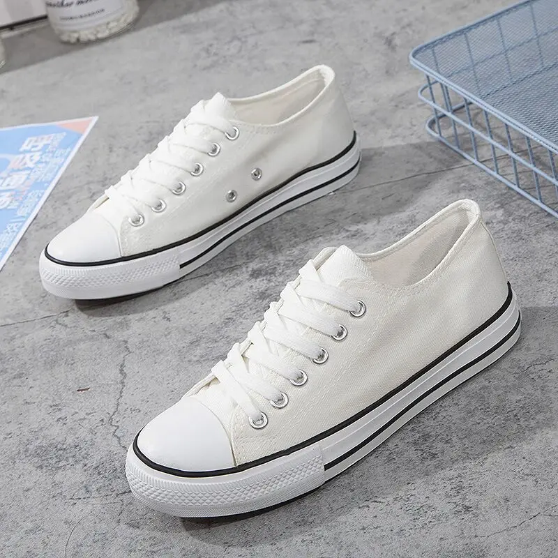 Women Canvas Flat Shoes New Summer Fashion Breathable Women Running Casual Thick Soled Low Top Wear Resistant Sports Shoes