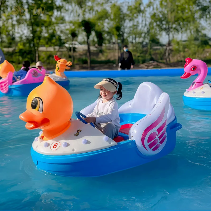 Commercial luminous water leisure equipment Electric boat Hand-cranked duck boat Non-inflatable water floating body Suitable