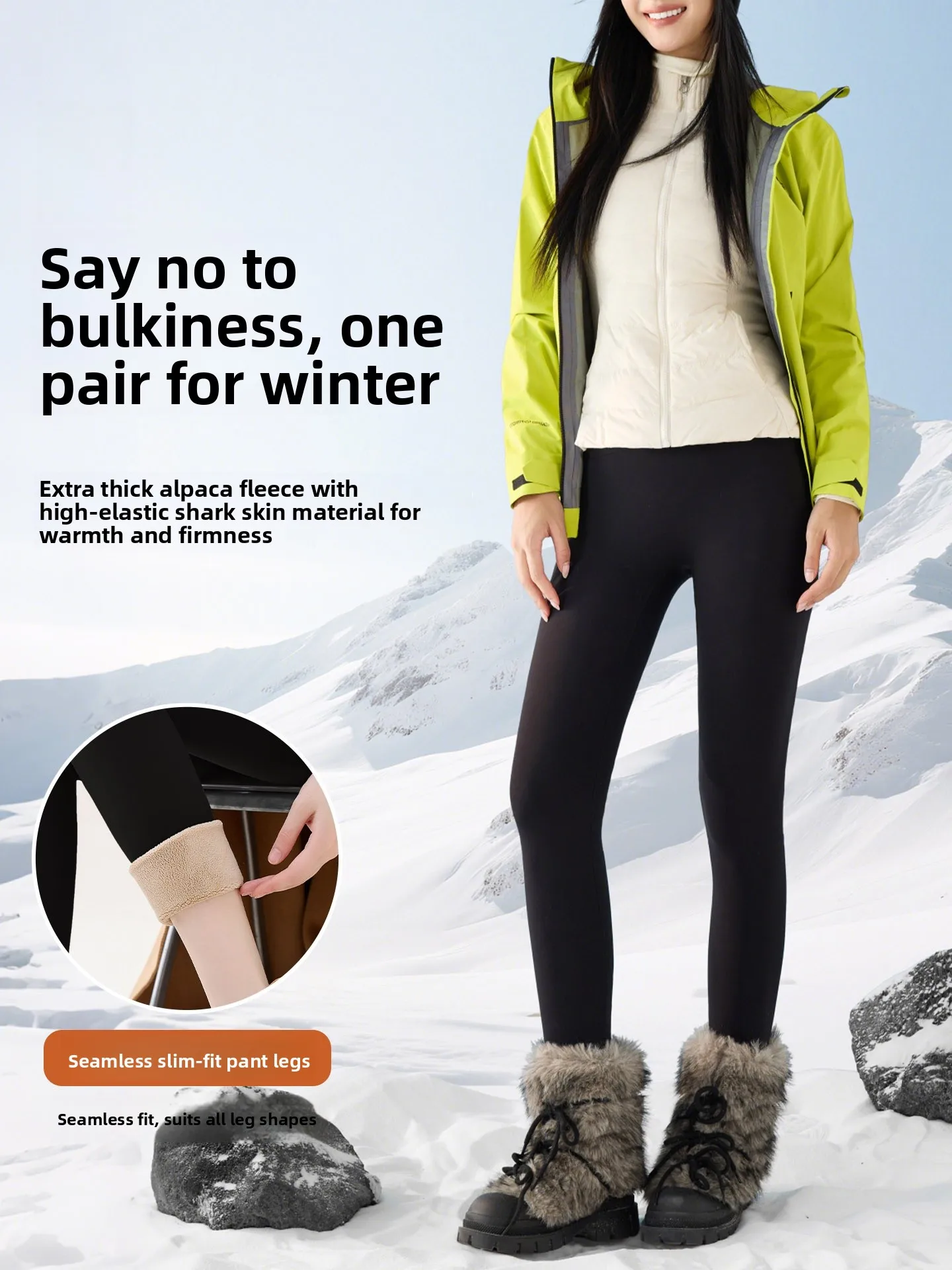 Pantaloni da yoga foderati in Fce a vita alta da donna autunno inverno dimagranti modello pelle arca pantaloni strato base termica abbigliamento casual