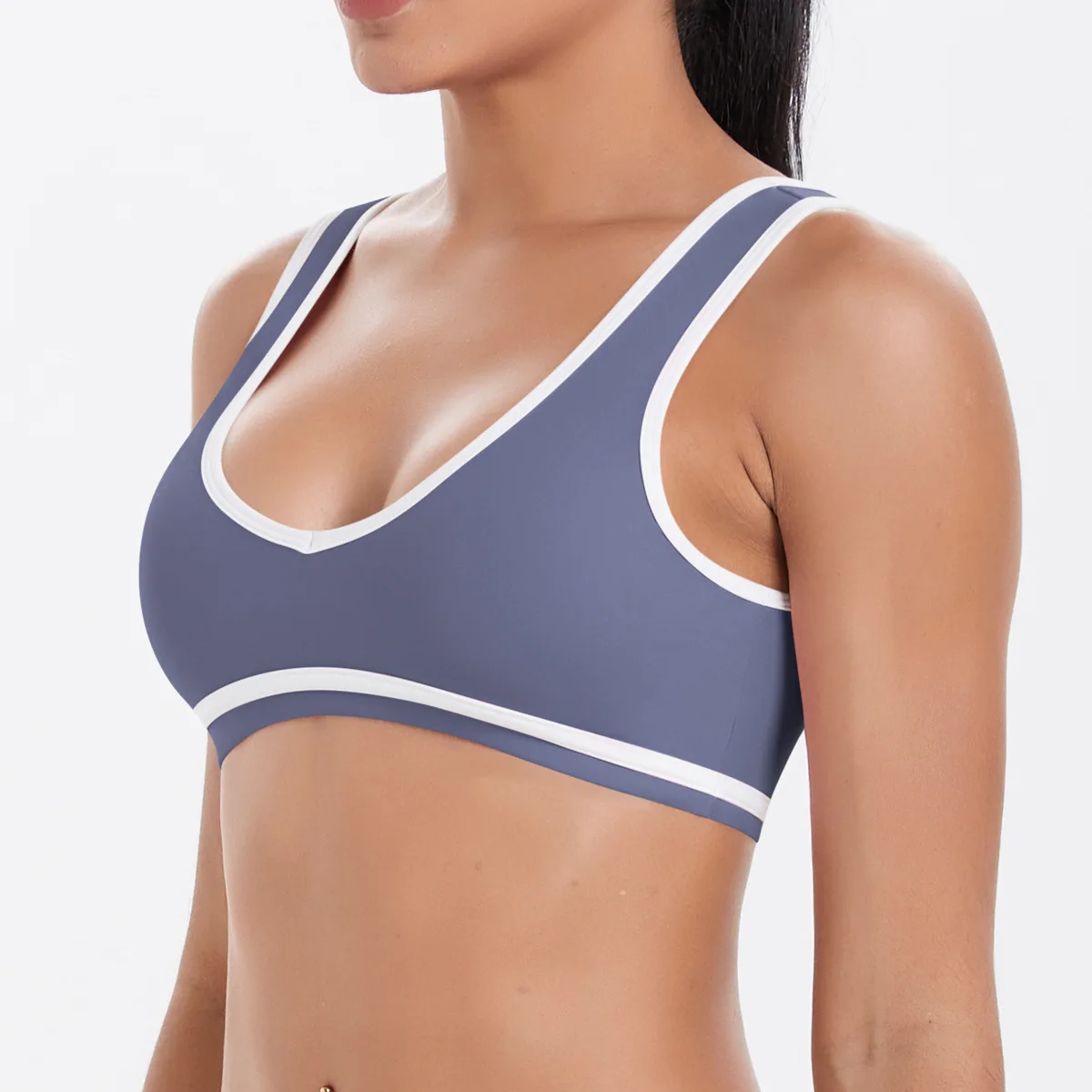 

MIML Bra and Inner Wear Color Block Breathable Sports Bra Tight Fit Beautiful Back for Fitness Running Yoga Workout Women's Wear