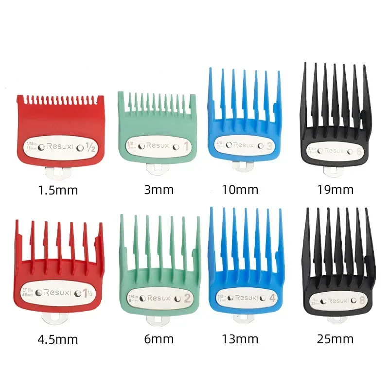 

8pcs hair clipper combs hair cutting guide comb universal limit comb guide attachment set for clippers