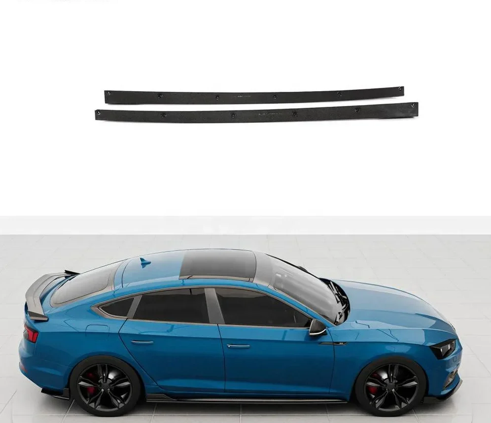 Carbon Fiber side skirts extension For Audi A5 S LINE S5 Sportback Hatchback 4-Door 2017-2019