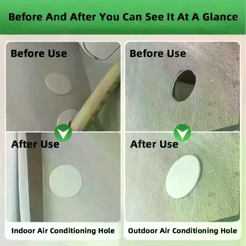 Durable Air Conditioner Hole Sealing Cover Decorative AC Vent Cap Windproof Wall Hole Protector for Apartment Renovation