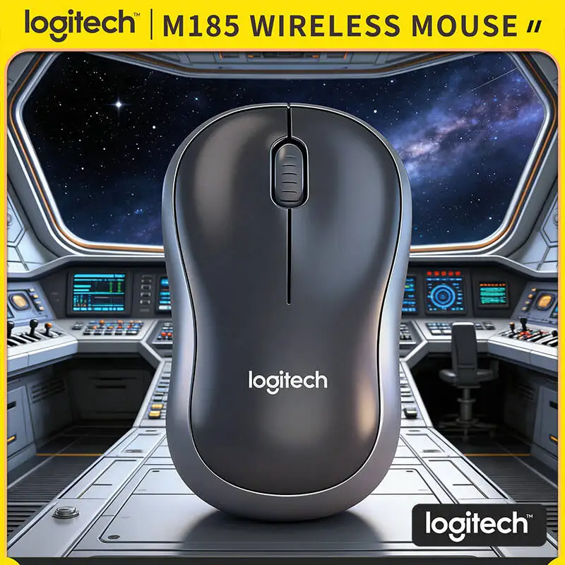 

Logitech M185 Wireless Optical Mouse Official Product USB Nano Receiver Plug and Play for Windows Mac