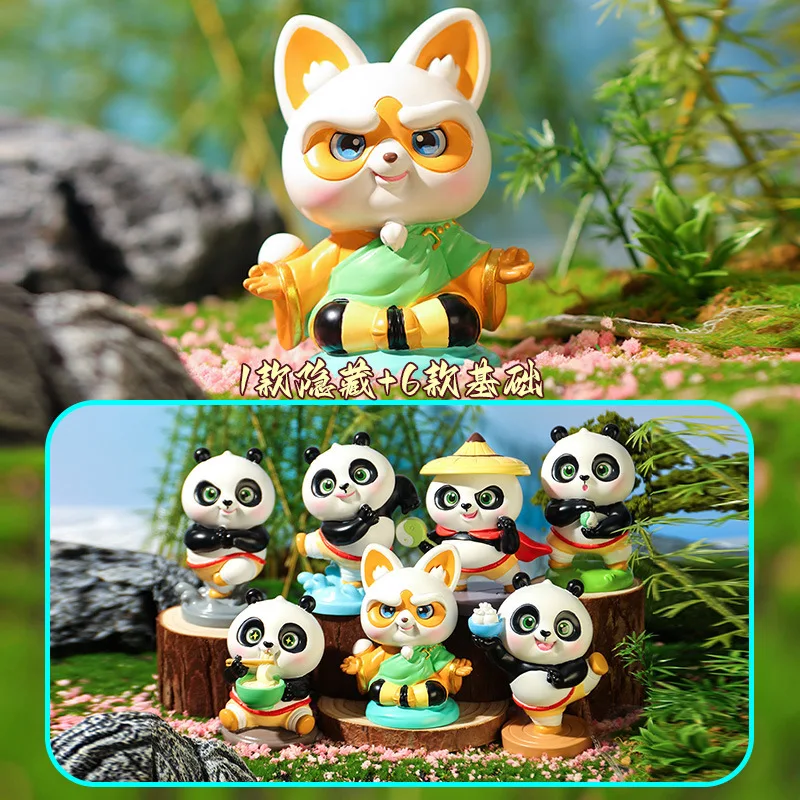 Super Cute Cartoon Kung Fu Panda Blind Box Mysterious Box Peripheral Dolls Desktop Decorations Bedside Table Ornaments Gifts