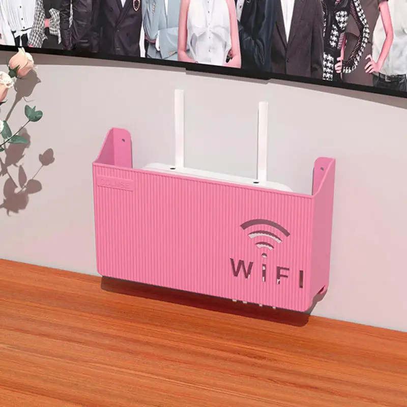Drahtlose Wifi Router Regal Lagerung Box Wand Hängen ABS Kabel Power Halterung Organizer Box Haushalt Wohnzimmer Dekoration