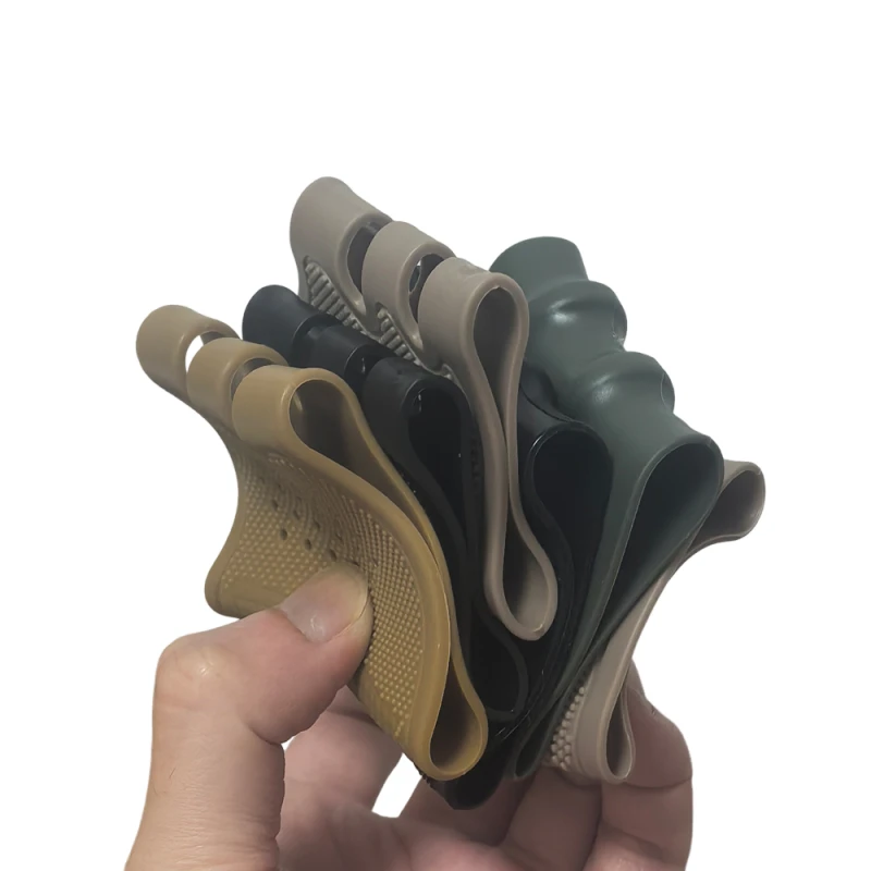 2 Stück taktische Pistolenholster-Gummigriff-Handschuhhüllen, rutschfeste Schutzhüllen für Handfeuerwaffen, passend für 17, 19, 23, Airsoft, Jagd – Detail 4