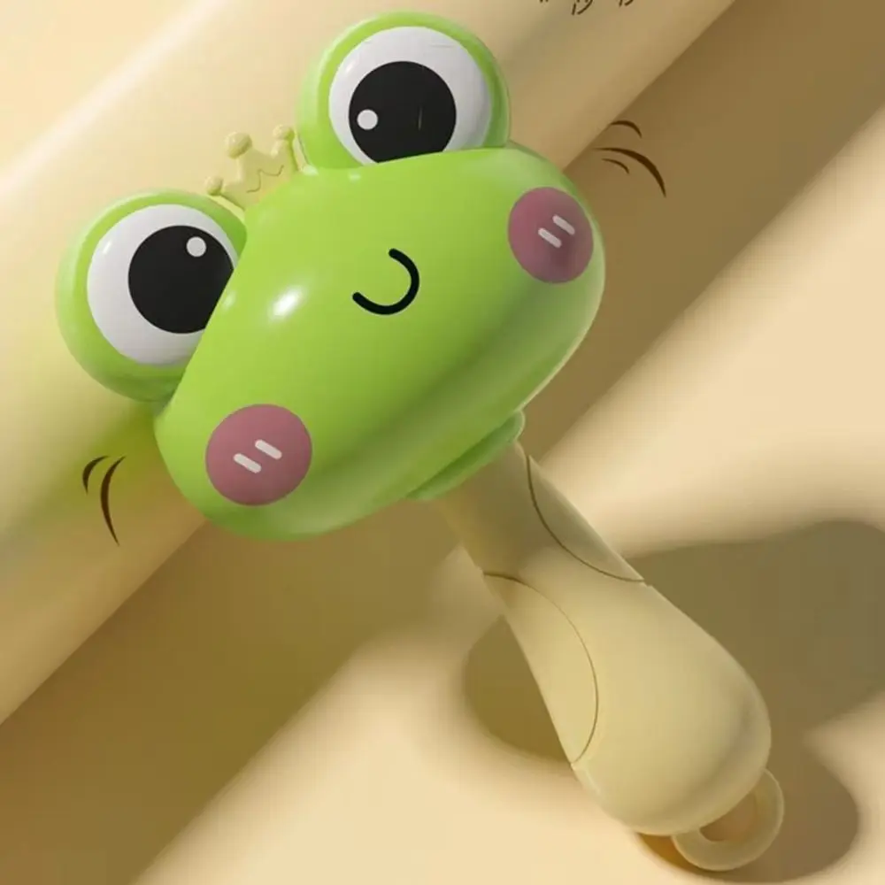 Simpatico martello da sabbia in plastica a forma di rana per bambini, strumento interattivo morbido, martello da sabbia portatile a forma di anatra per bambini piccoli