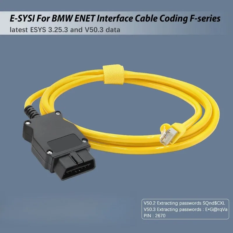 

Новейший кабель ENET Date для BMW F-серии, интерфейсный кабель ICOM для кодирования OBD2, инструмент для сканирования данных OBDII для BMW, автомобильный диагностический инструмент.
