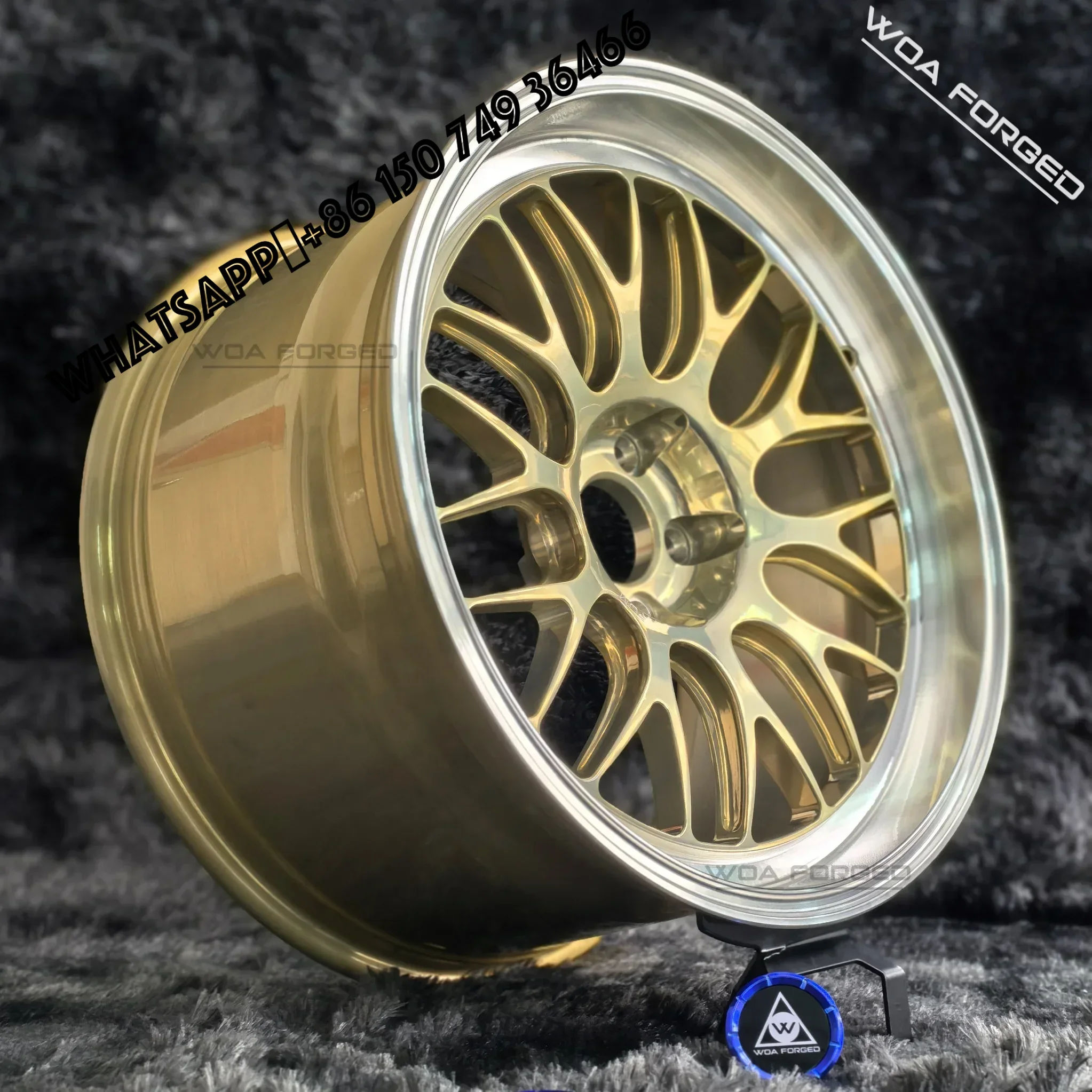 

6061-T6 Custom Forged Alloy Wheel Monoblock Gold Rim 5x112 5x114.3 5x120 17 18 19 20 Inch for ML-10 BMW M3 Chevrolet Ford Mazda