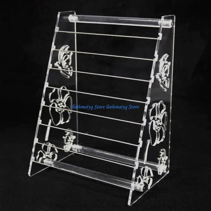 

573B Practical Acrylic Bead Showcase Space Saving Acrylic Bead Showcase Unique Jewelry Organizers for Easy Selection