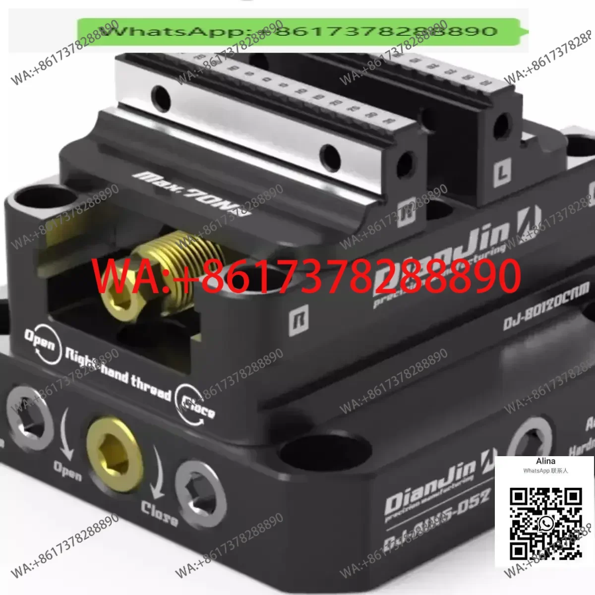 4-5 Axis Fixture Self-centering Vise Positive Paired with Zero Point Quick Change Four Axis L-block Bridge Board DJ-6080H  D52