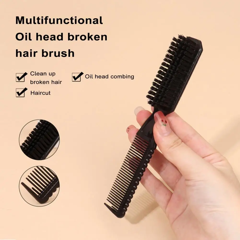 17cm Dual-Use Hair Brush Comb Gentle Cleaning Fluffy Beard Comb Hair Cleaning Beard Brush For Broken Hair Barber Accessories