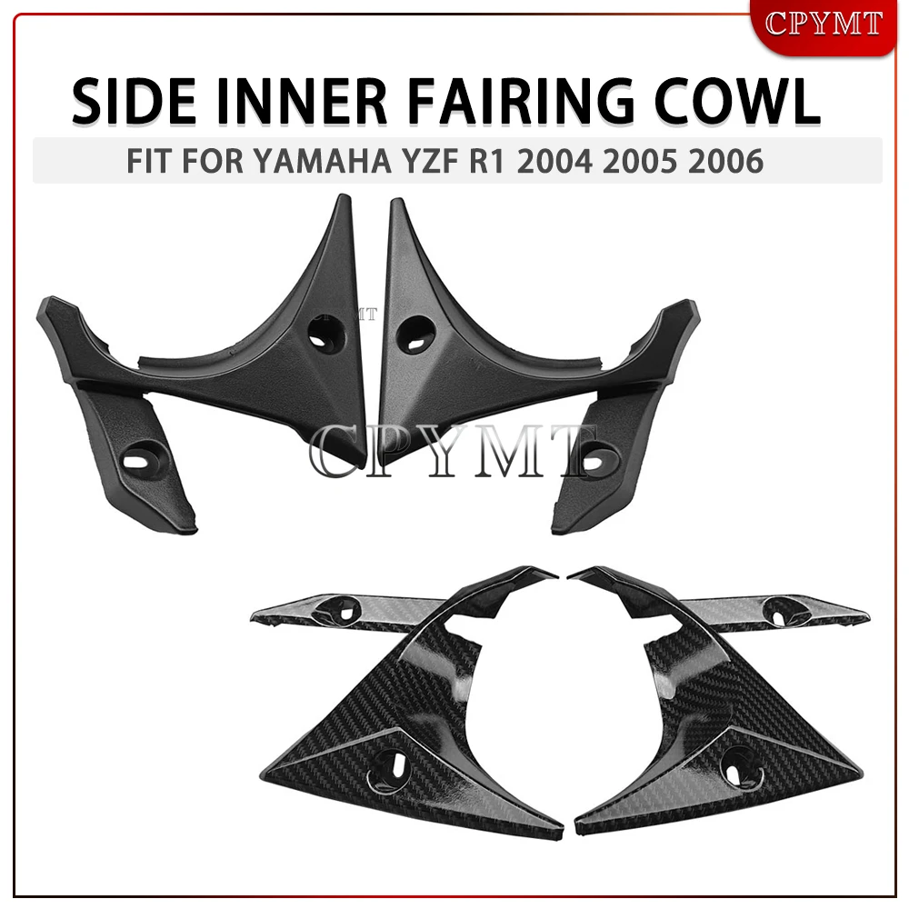 

Motorcycle Upper Side Inner Fairing Cowling Carbon Fiber Look ﻿/ Black fit For Yamaha YZF R1 2004 2005 2006 YZF-R1 04-06