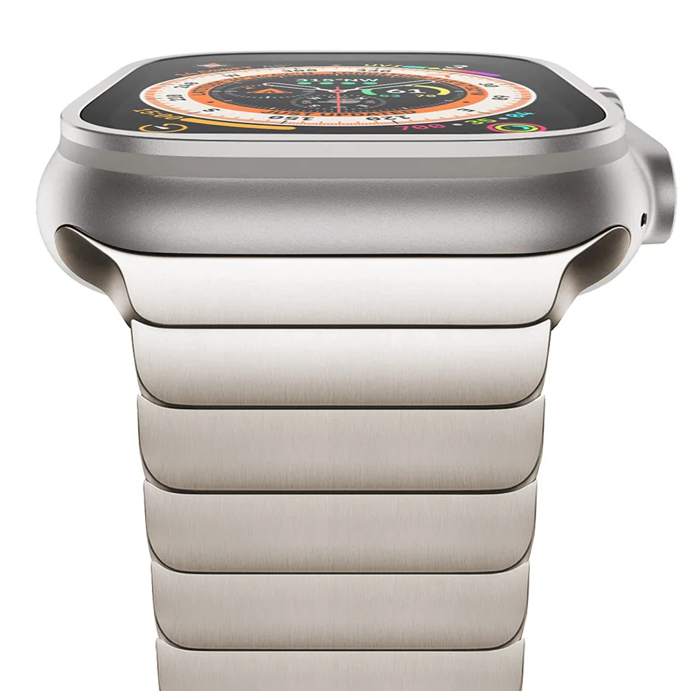 Image of Ultra 3 2 1 Titanfarbenes Armband für Apple Watch Ultra 49 mm 46 mm 45 mm 44 mm 42 mm Armband iWatch 11 10 9 SE3 Edelstahlband