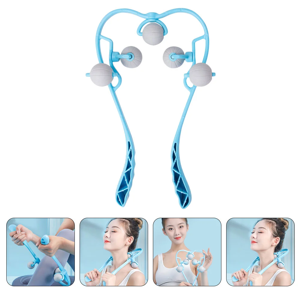 

Shoulder and Neck Massager Spine Relaxation Roller Manual Tool Pressure Point Handheld Cervical Fitness Handle