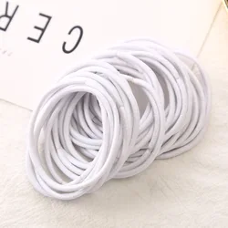 10 Pcs/lot Black Blue Rubber Band Hair Ties Gum Hair Accessories White Ponytail  Holder High Elastic Hair Bands For Girls Women