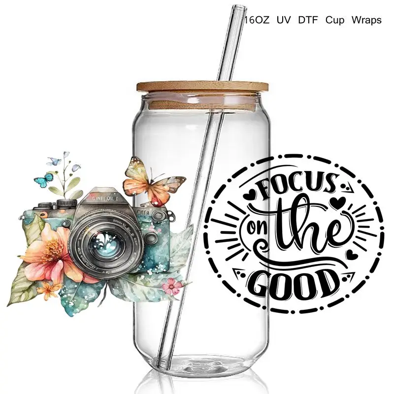 

Focas on Good Mental Health 16OZ Cup Wraps Design 3D Uv Dtf Cup Wraps Transfer Sticker Decals Diy Waterproof