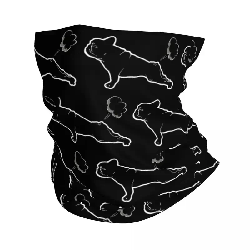 French bulldog yoga bandana neck gaiter for hiking camping women men wrap scarf headband warmer