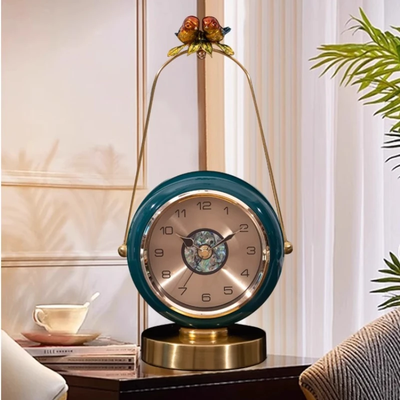 Retro Digital Desk Clock Office Tabletop Decoration Table Clocks Living Room Luxury Decorative Objects Small Silent Timepiece
