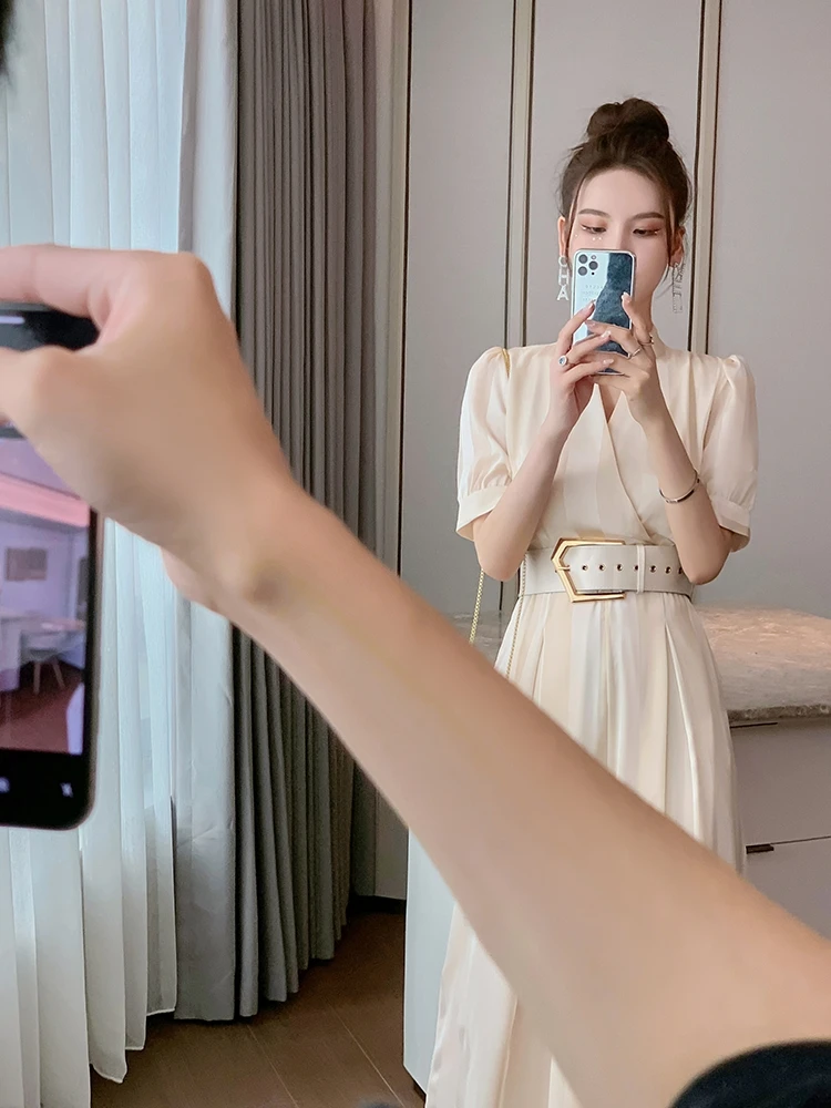 Damski letni zestaw: kombinezon z wysokim stanem i szerokimi nogawkami, modny strój, kompletny zestaw Dra Sensation, elegancki i wygodny.