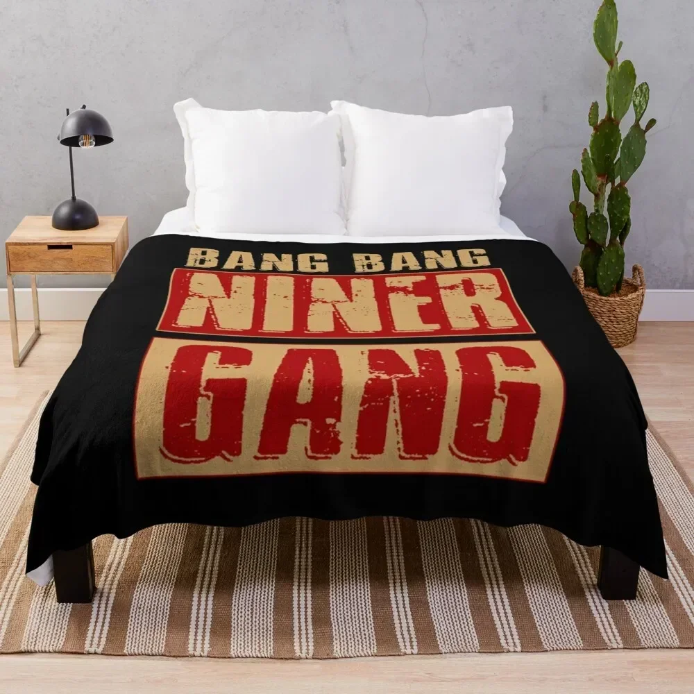 

Bang Bang Niner Gang Football Cool Throw Blanket Soft Comfort Blanket for Reading Watching TV